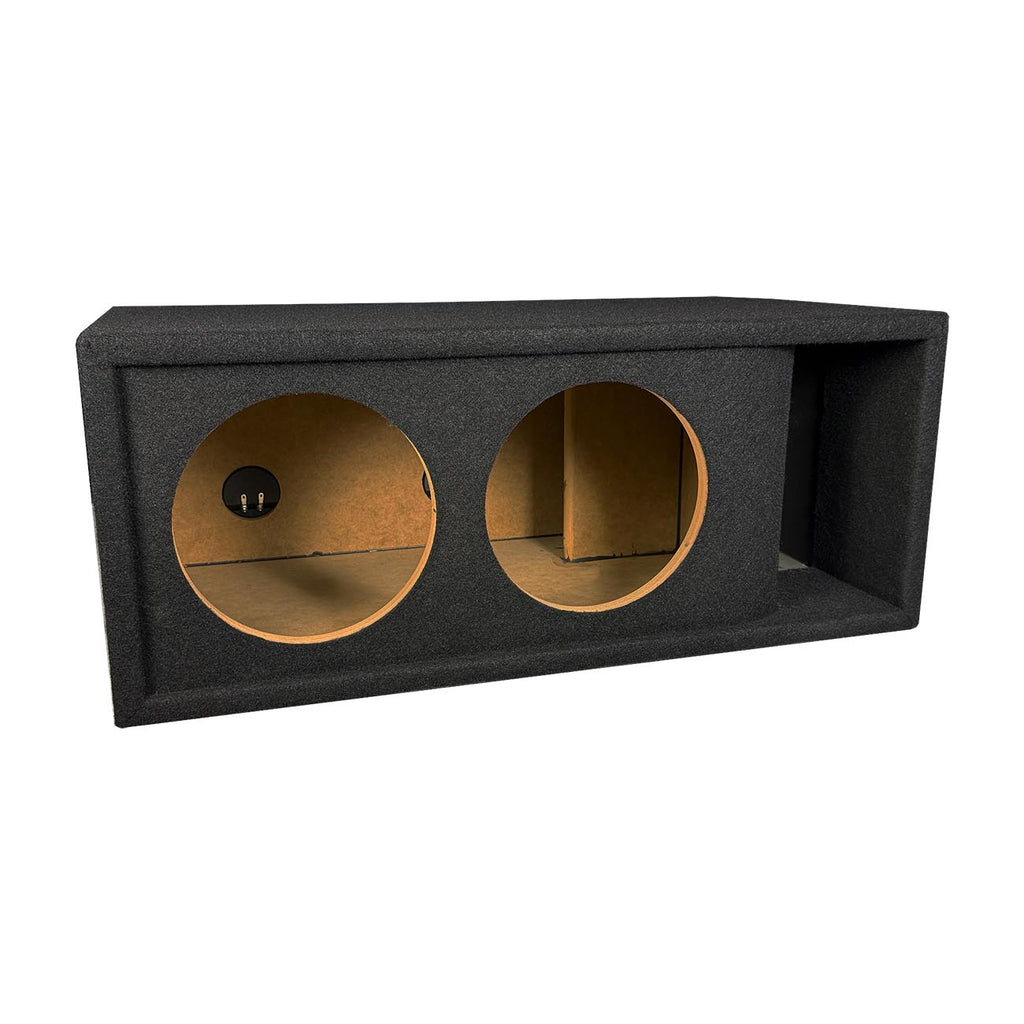 Atrend Dual 10" Kerf-Vented Woofer Enclosure - Black Carpet Covering