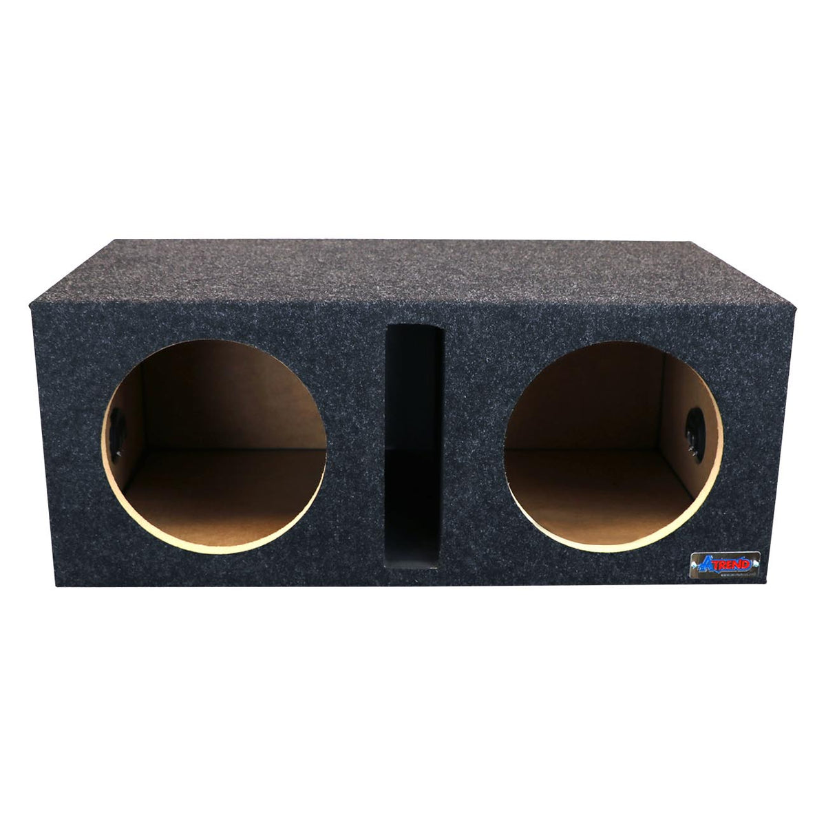Atrend Dual 12" Vented Woofer Enclosure - Charcoal Carpet Covering