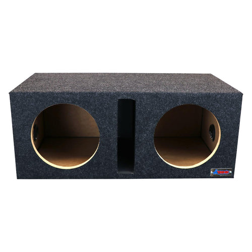 Atrend Dual 12" Vented Woofer Enclosure - Charcoal Carpet Covering