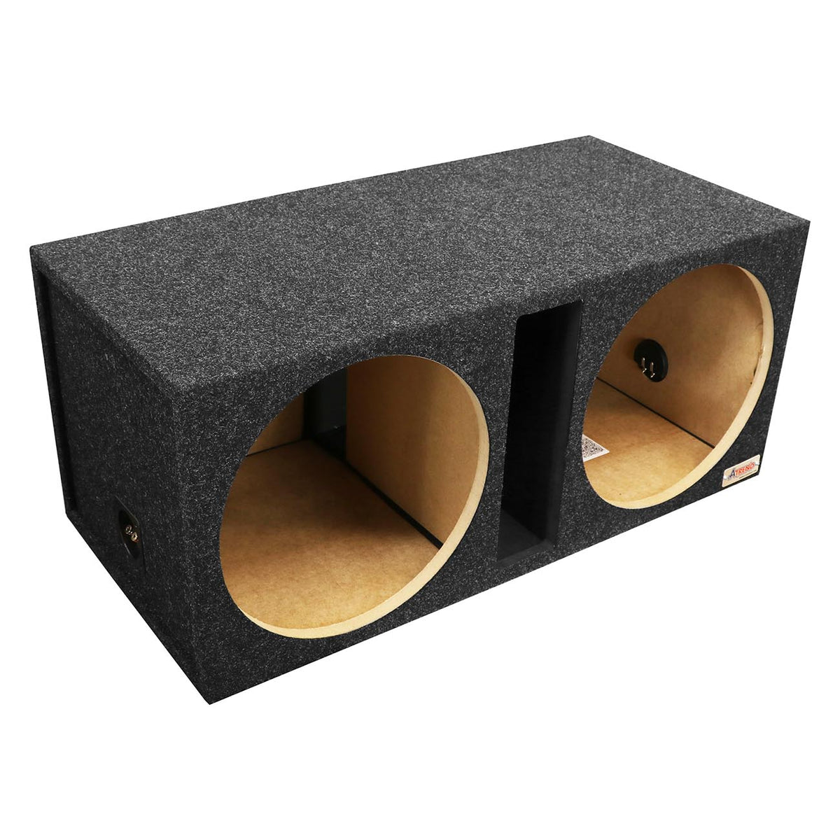 Atrend Dual 15" Vented Woofer Enclosure - Charcoal Carpet Covering