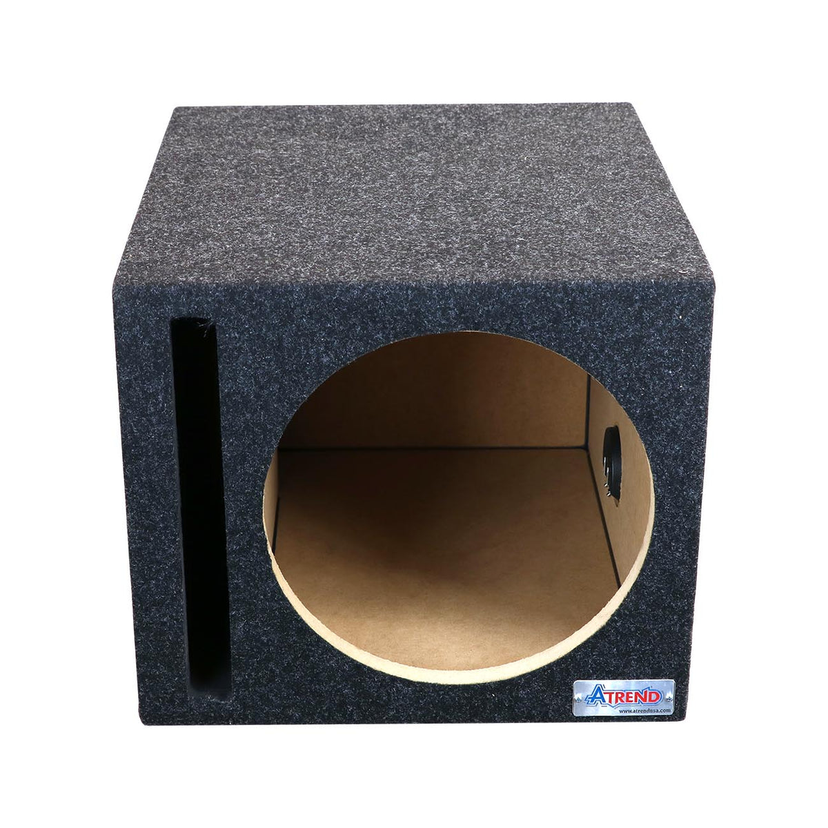 Atrend Single 15" Vented Woofer Enclosure - Charcoal Carpet Covering