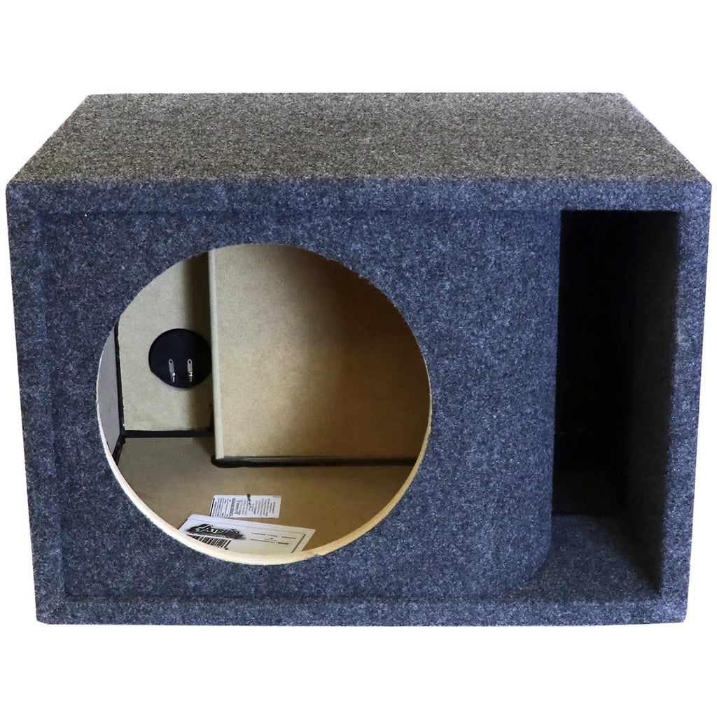 Atrend Single 15" Kerf-Vented Woofer Enclosure - Charcoal Carpet Covering
