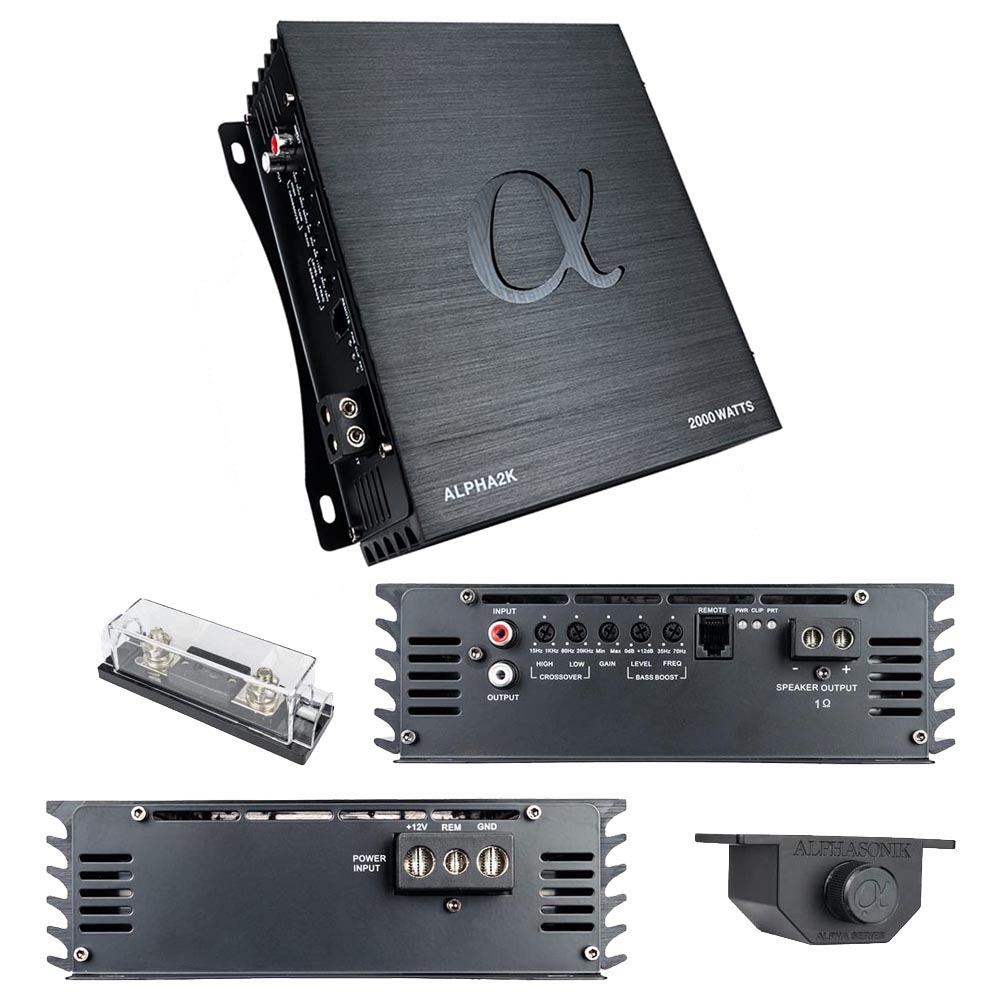 Alphasonik Alpha Series Full Range Monoblock Amplifier, 2000W RMS