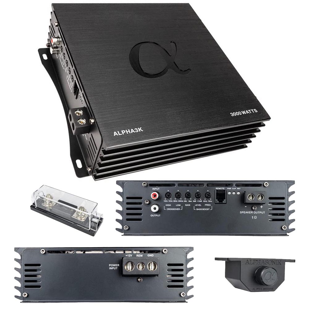 Alphasonik Alpha Series Full Range Monoblock Amplifier, 3000W RMS