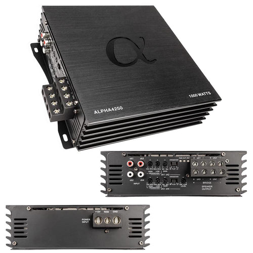 Alphasonik Alpha Series Full Range 4 Channel Amplifier, 1000W RMS