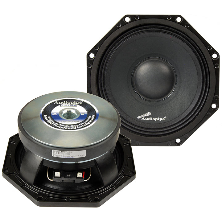 Audiopipe 8" Low Mid Frequency Speaker, 250W RMS/500W Max, 8 Ohm