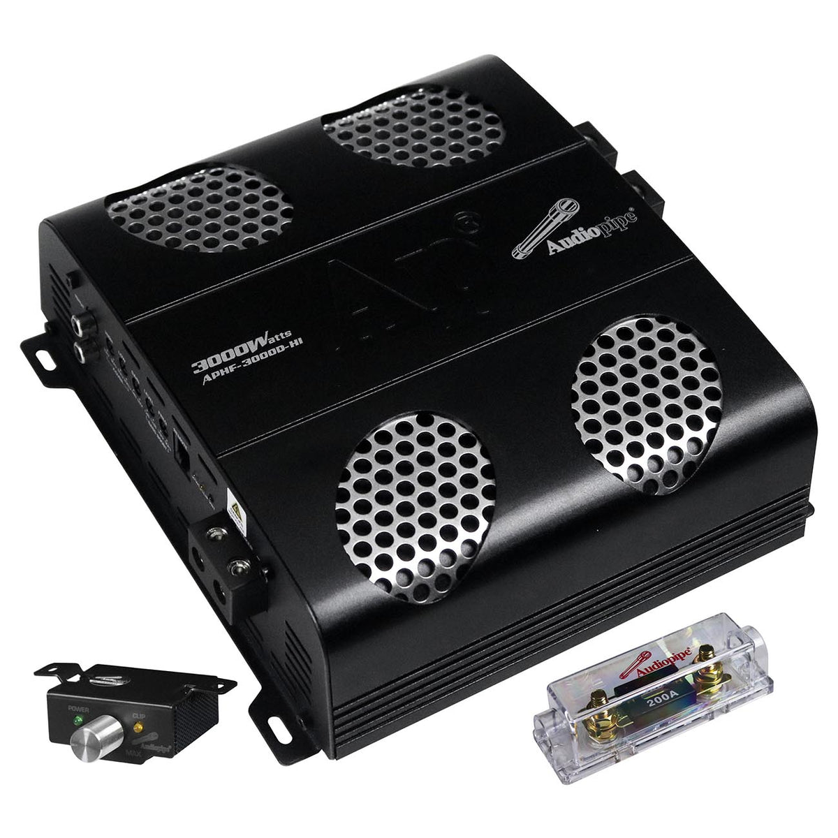 Audiopipe Full Range Class D Monoblock Amplifier, 3000 Watts