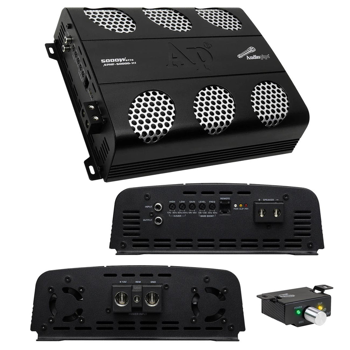Audiopipe Full Range Class D Monoblock Amplifier, 5000 Watts
