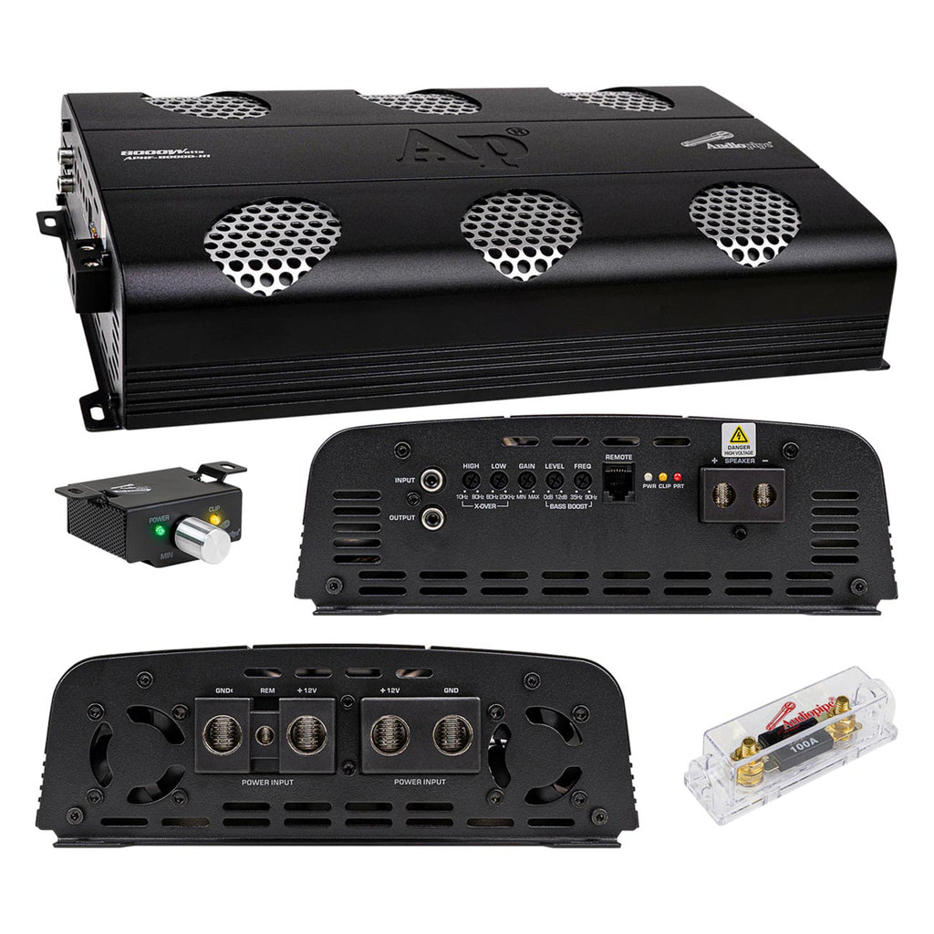 Audiopipe Full Range Class D Monoblock Amplifier, 8000 Watts