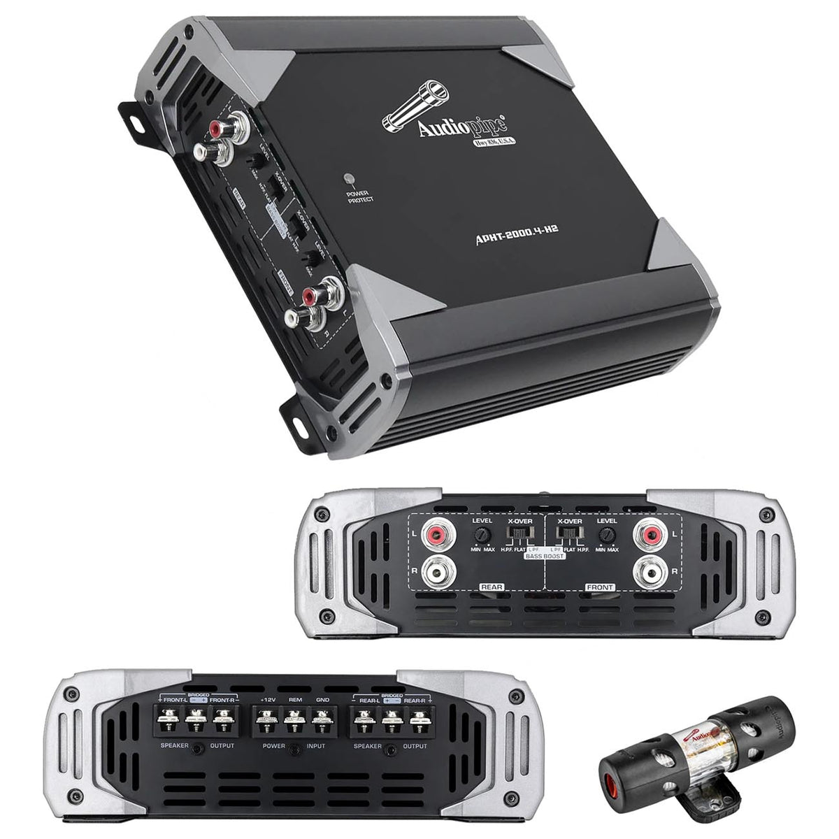 Audiopipe Full Range 4 Channel Transistor Amplifier, 3000W Max