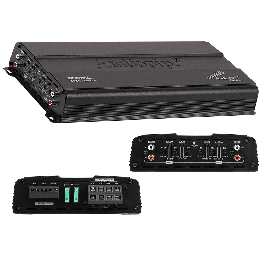 Audiopipe 4 Channel Amplifier, 2200 Watts Max