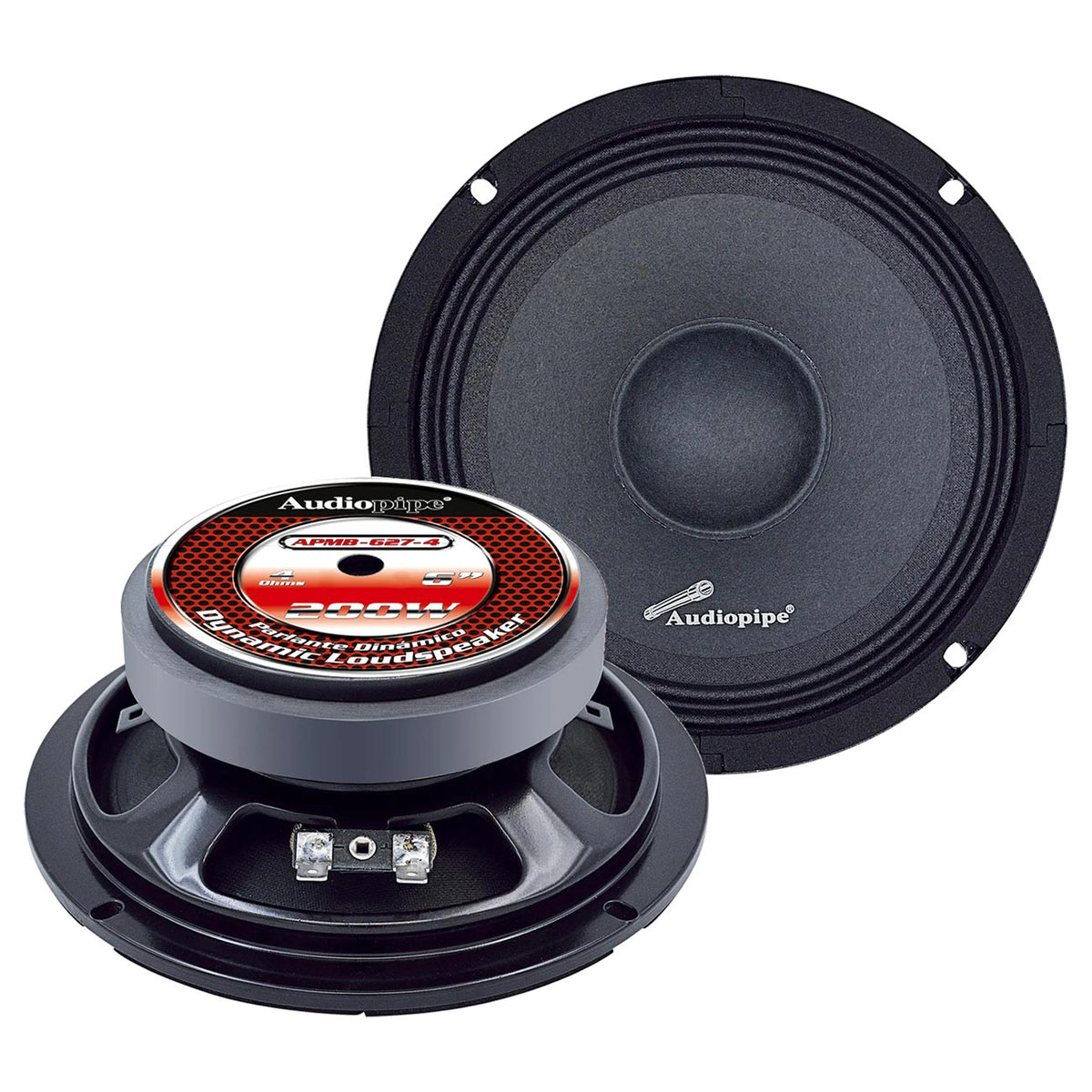 Audiopipe 6" Mid-Range Loudspeaker, 200W Max / 100W RMS, 4ohm