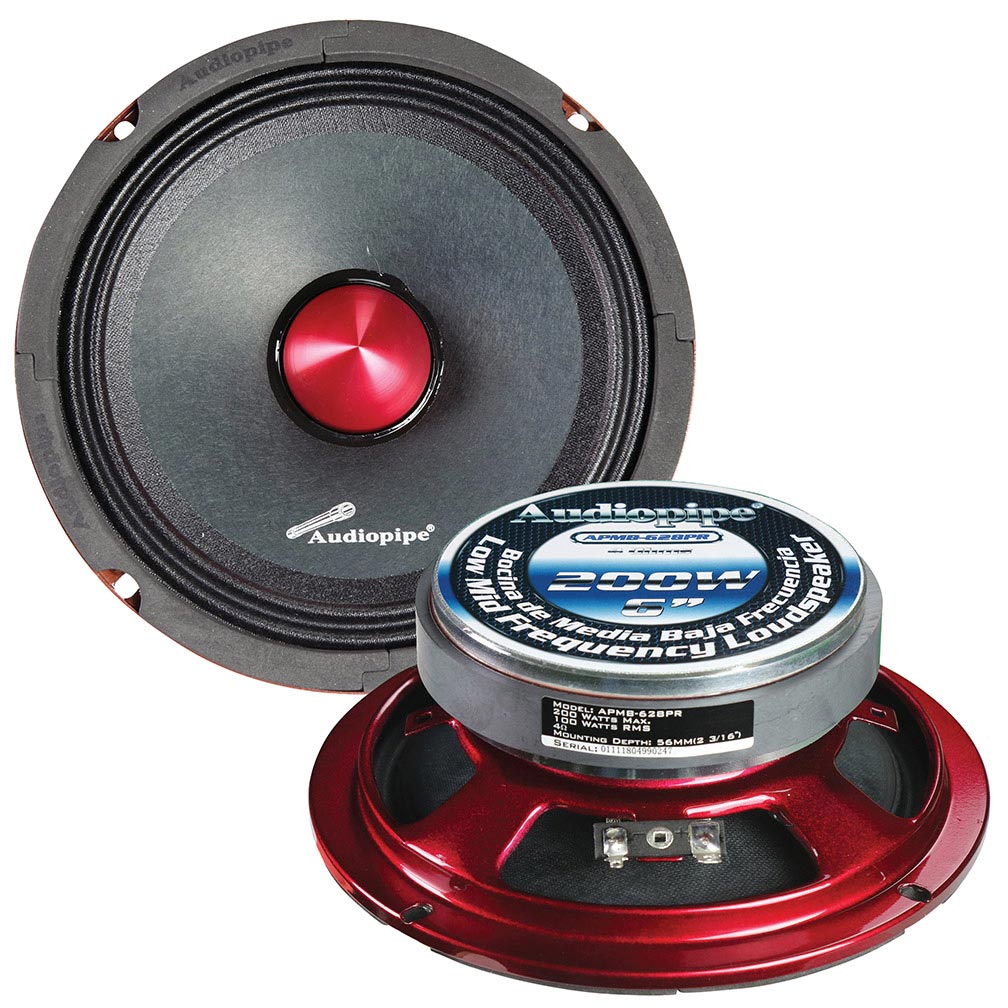 Audiopipe 6" Low Mid Frequency Speaker, 100W RMS/200W Max