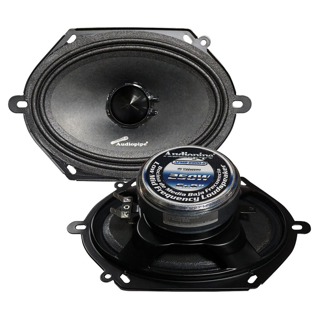 Audiopipe 6×8" Low Mid Frequency Speaker, 125W RMS/250W Max, 8 Ohm