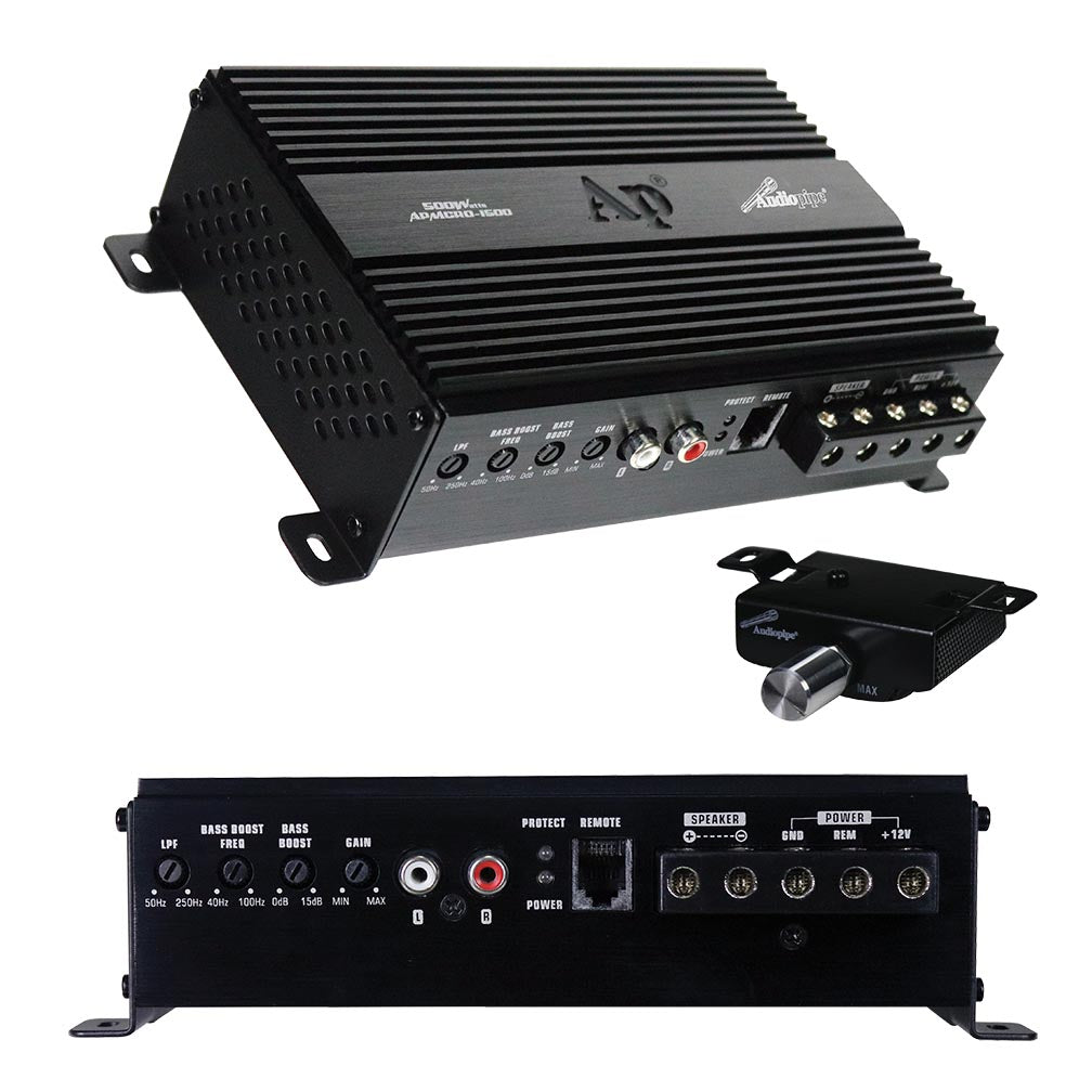 Audiopipe Micro Class-D Monoblock Amplifier, 500 Watts