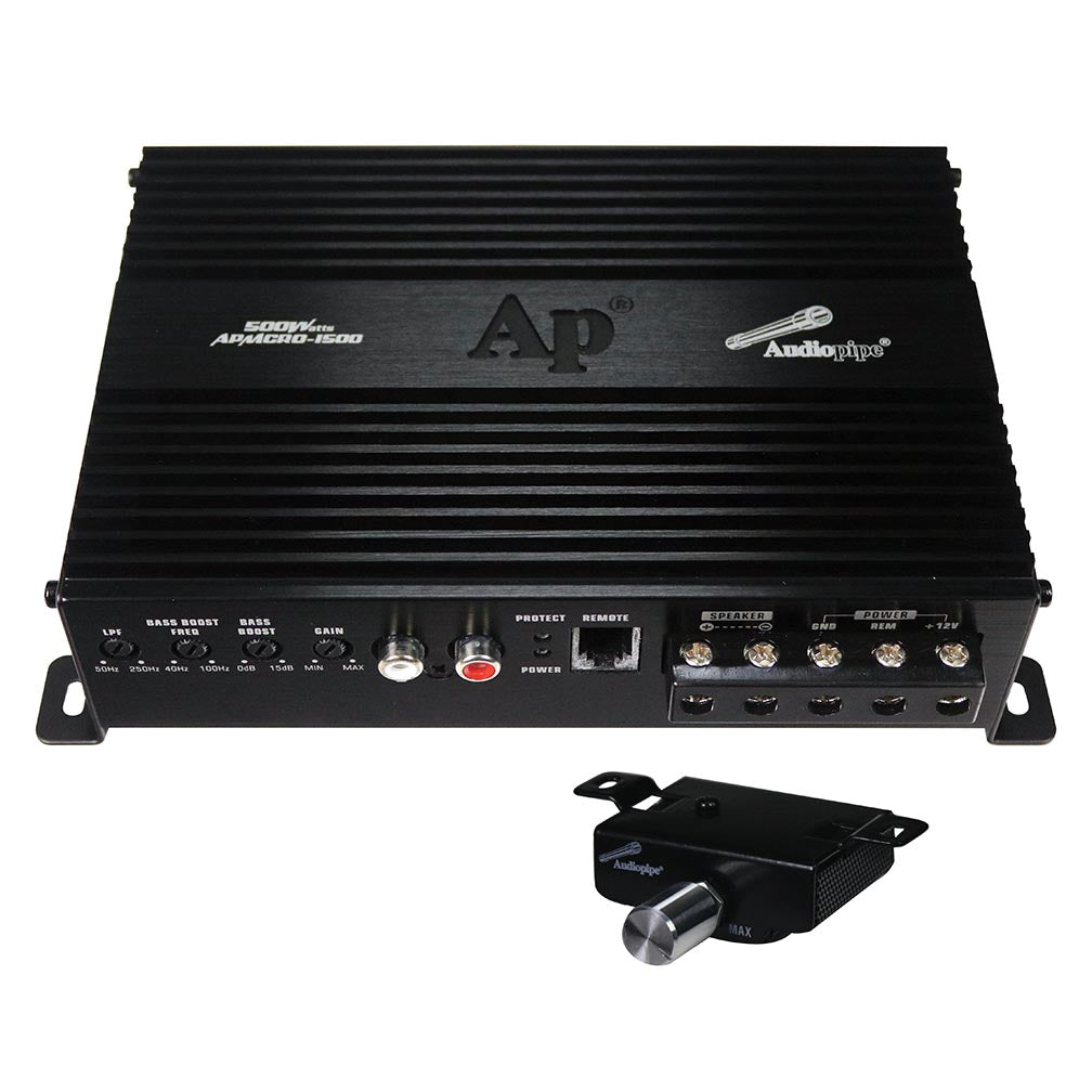 Audiopipe Micro Class-D Monoblock Amplifier, 500 Watts