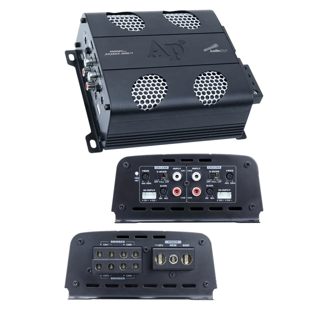 Audiopipe 4 Channel Compact Amplifier, 1200 Watts