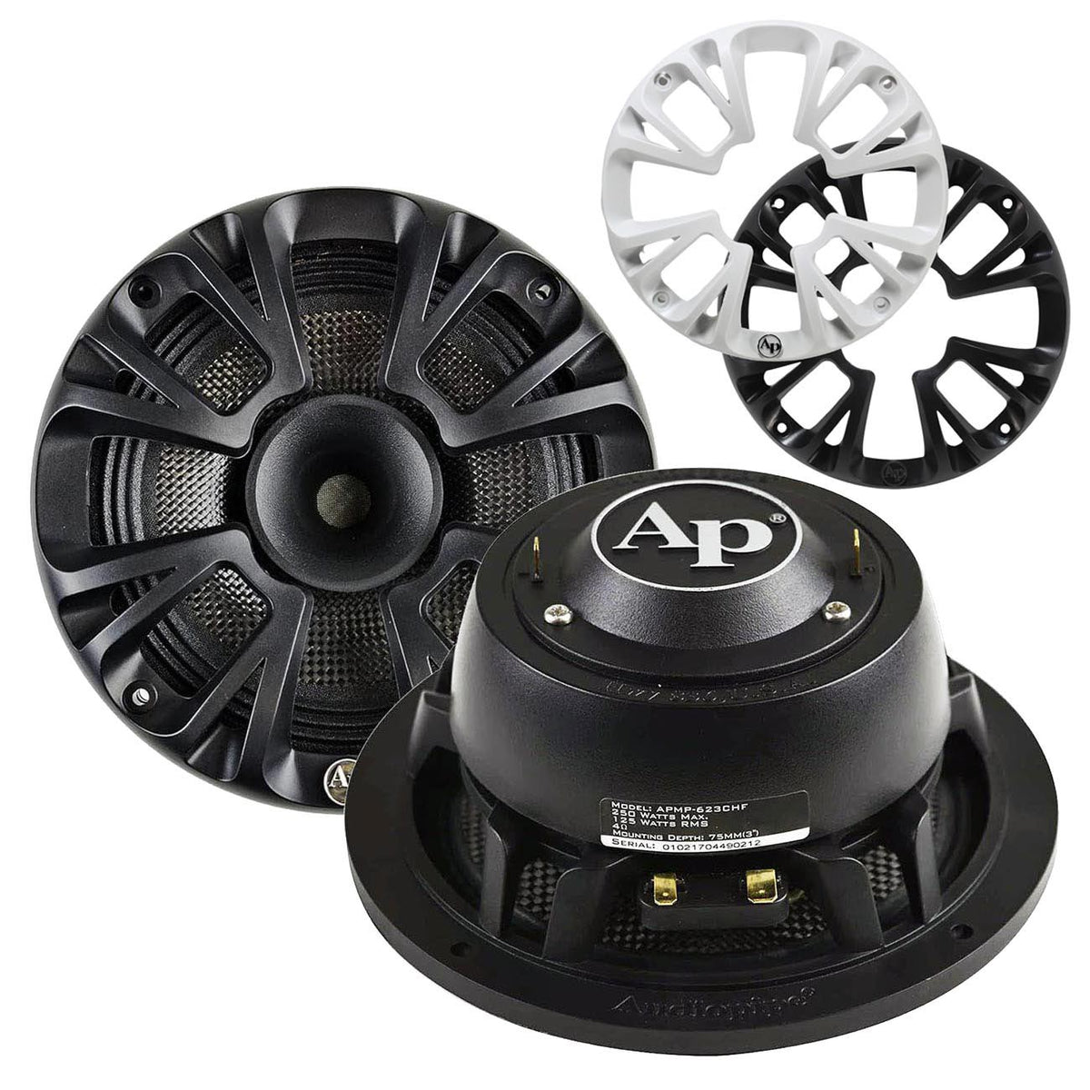 Audiopipe Marine 6" Compression Midrange Speaker, 125W RMS/250W Max, 4 Ohm