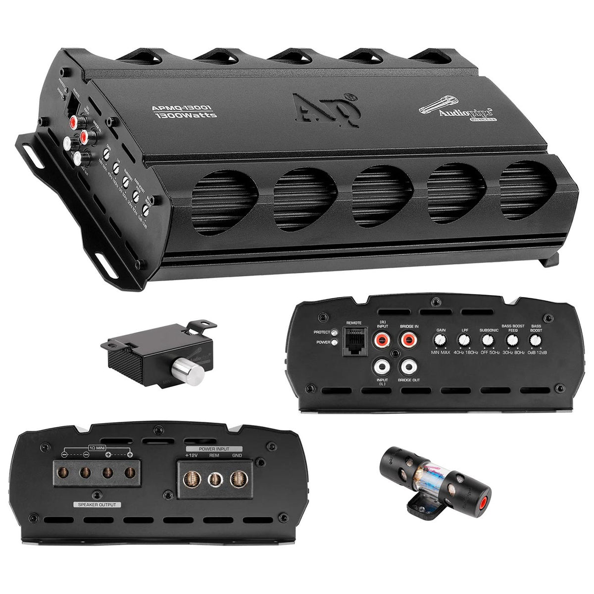 Audiopipe Mini Monoblock Amplifier, 1000W RMS