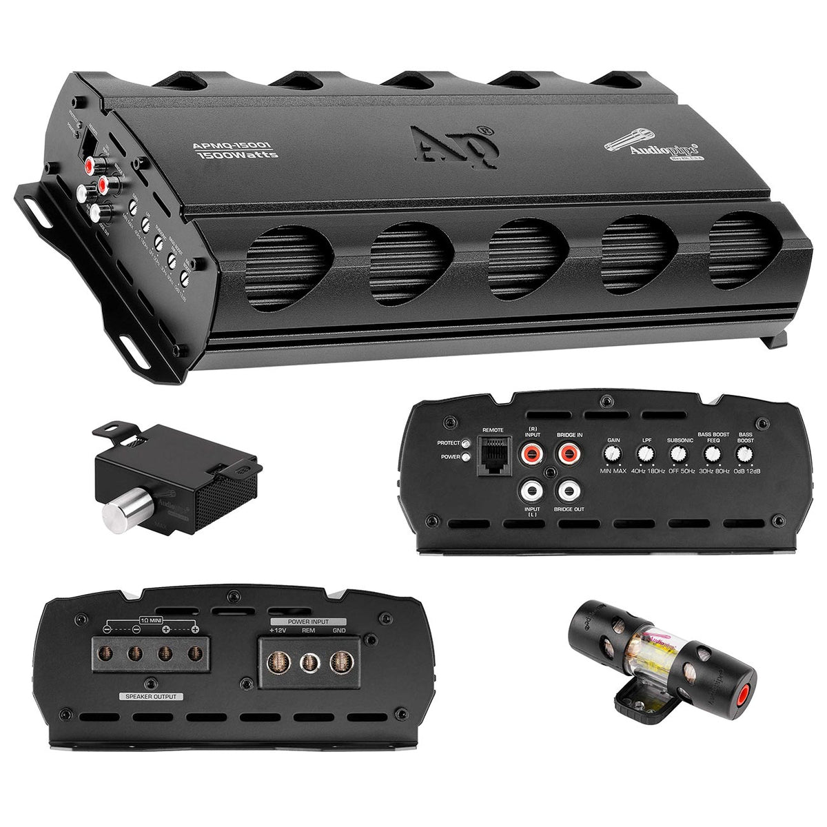 Audiopipe Mini Monoblock Amplifier, 1500W RMS