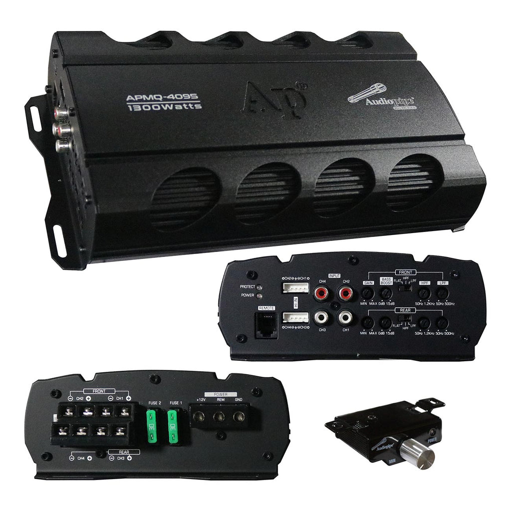 Audiopipe Mini 4 Channel Amplifier, 1300W MAX