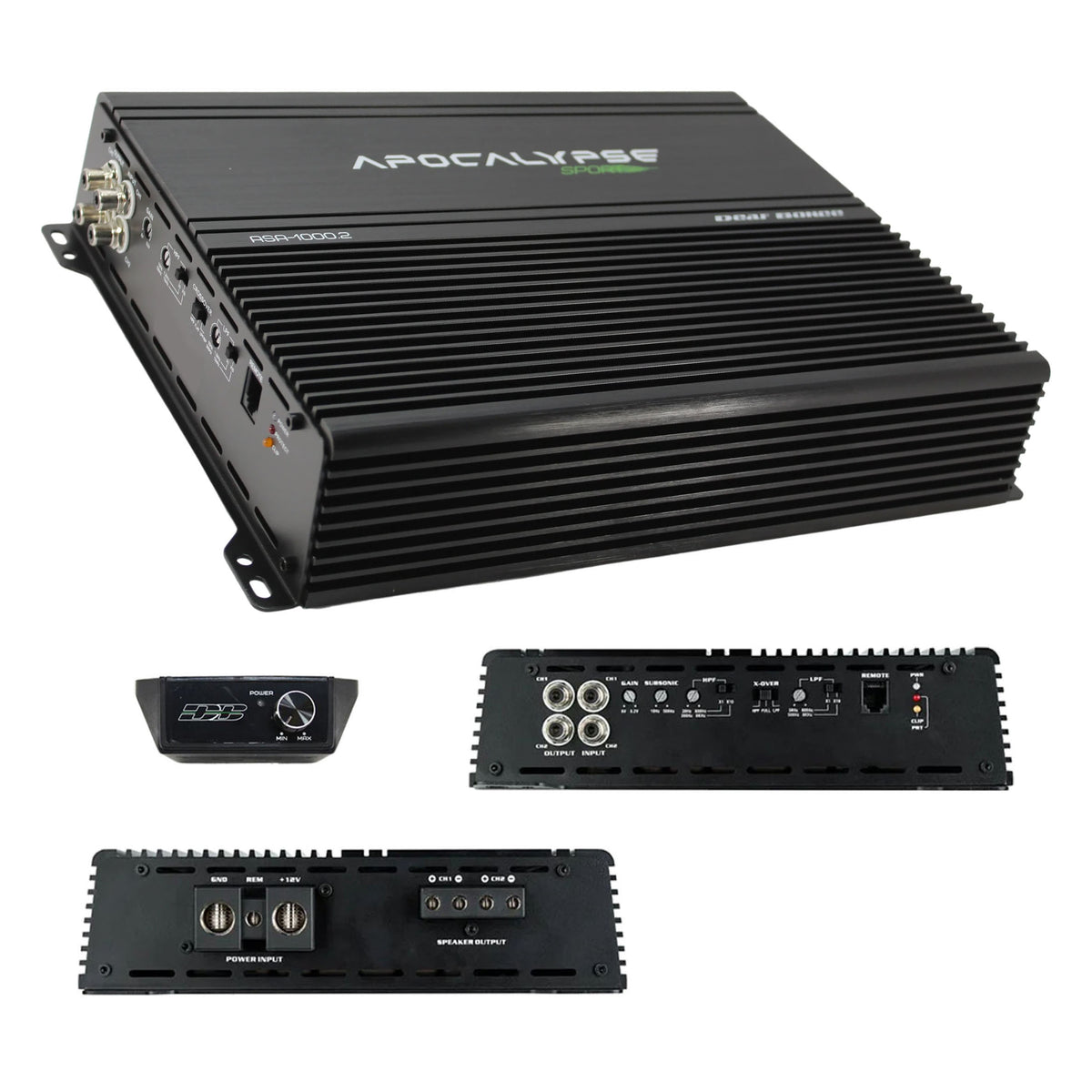 Deaf Bonce 2 Channel Amplifier, 1000 Watts