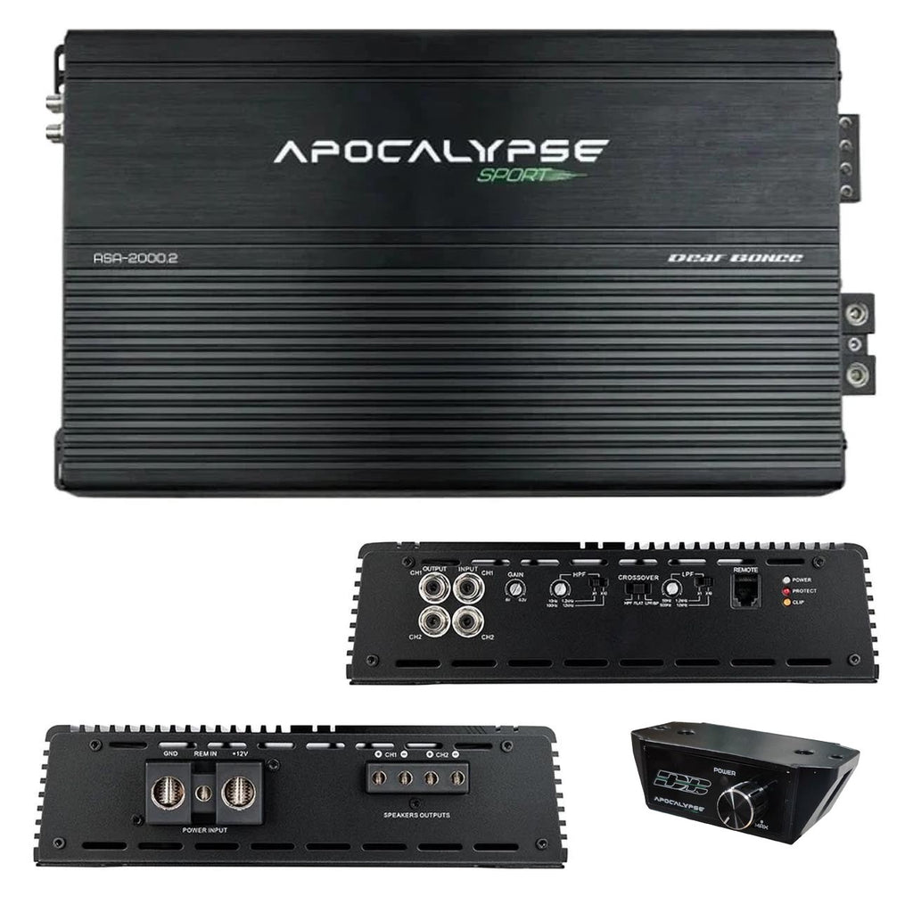 Deaf Bonce Apocalypse 2 Channel Amplifier, 2000W RMS
