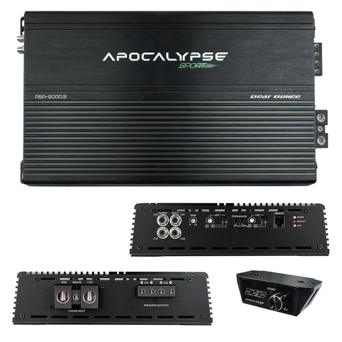 Deaf Bonce Apocalypse 2 Channel Amplifier, 2000W RMS