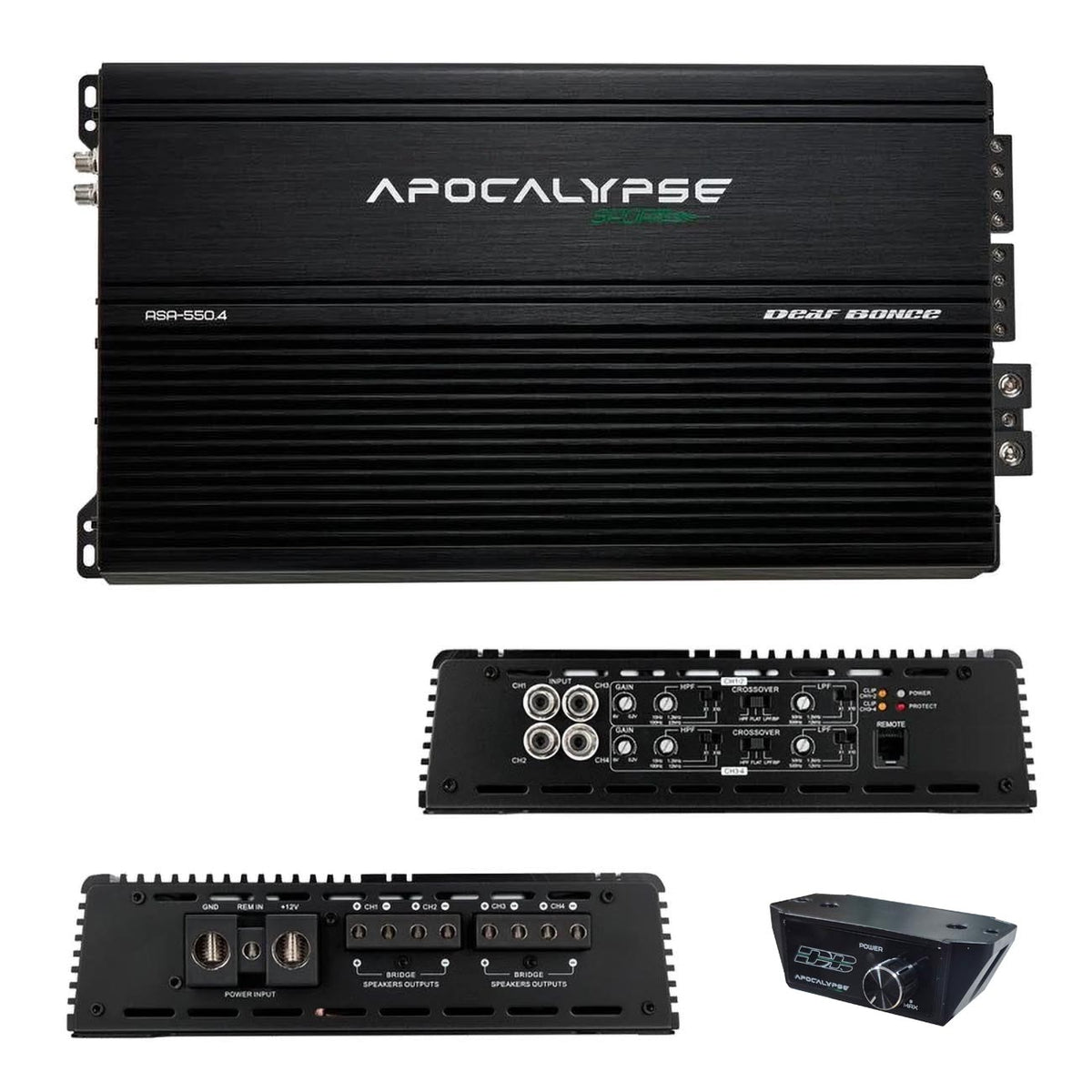 Deaf Bonce Apocalypse 4 Channel Amplifier, 550W RMS