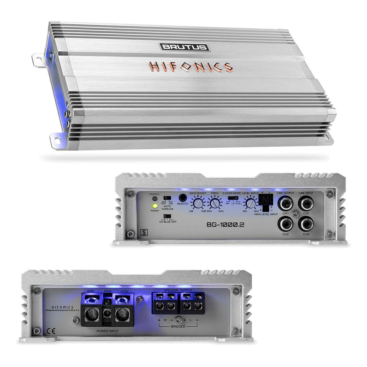 Hifonics Brutus BG Series 2 Channel Amplifier, 1000 Watts