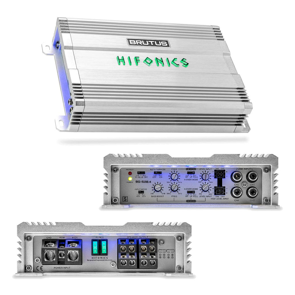 Hifonics Brutus BG Series 4 Channel Amplifier, 520 Watts