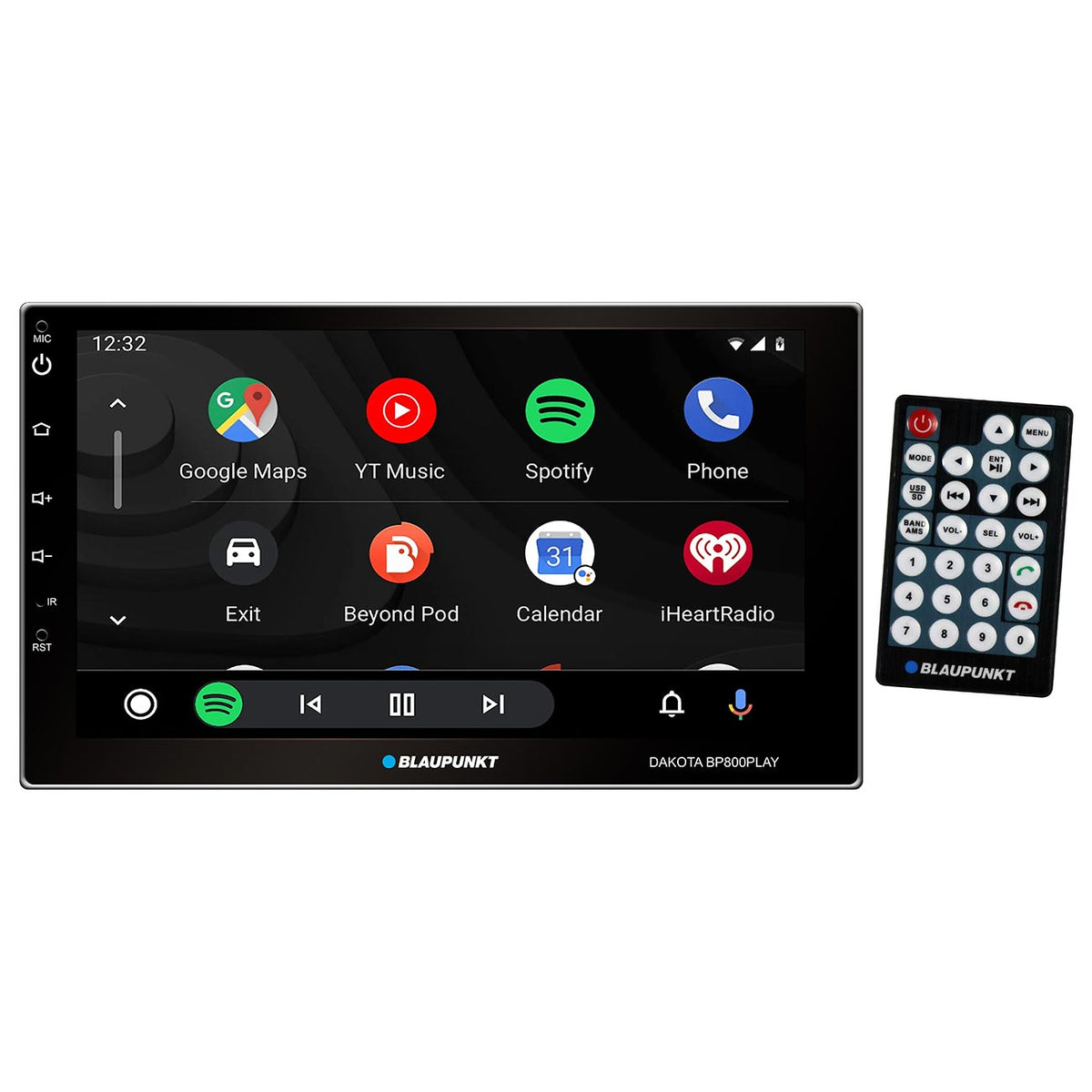 Blaupunkt 7" Double DIN MECHLESS Fixed Face Touchscreen Receiver with Mirrorlink Android Auto/Apple CarPlay, Bluetooth and Remote