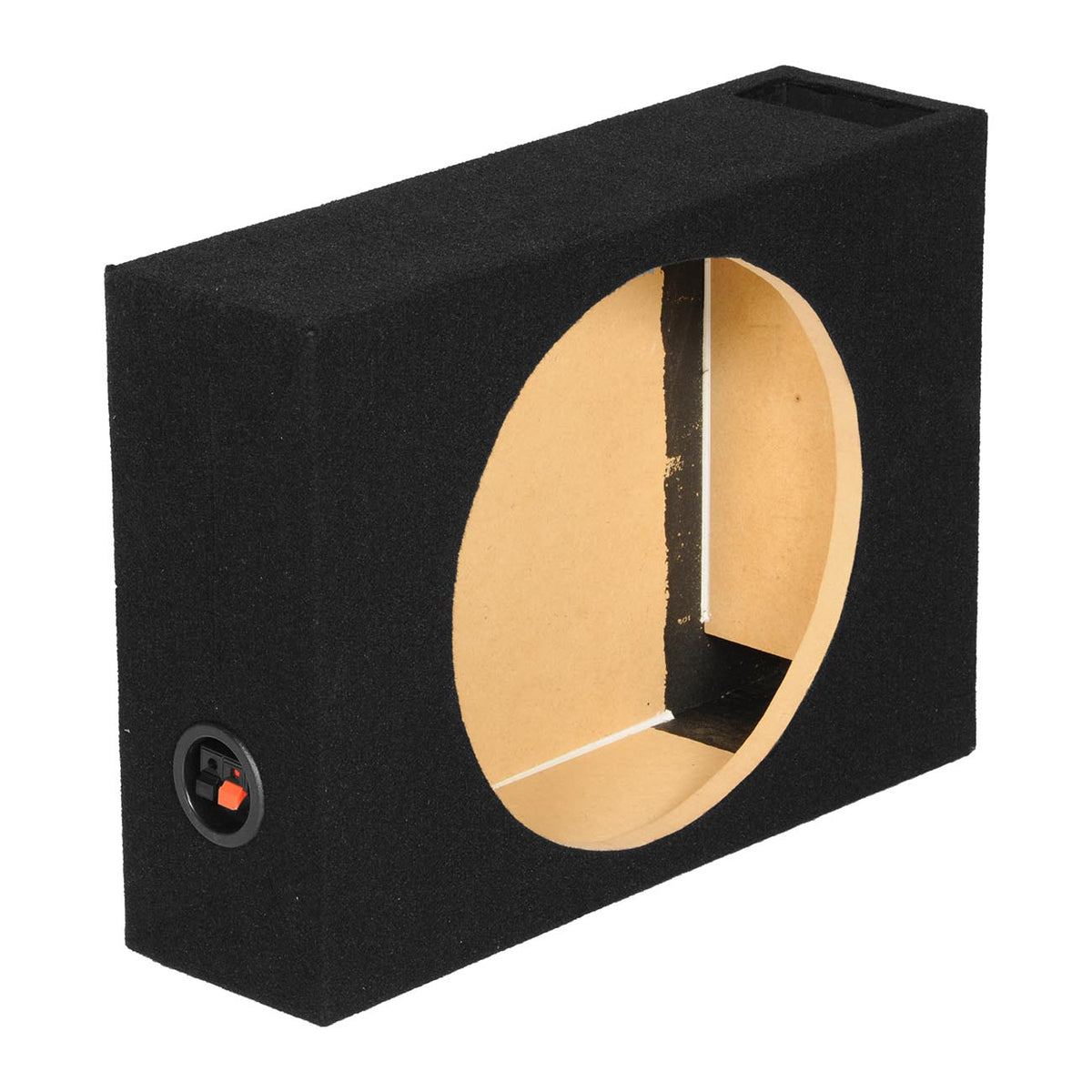 QPower Single 12" Vented Shallow Mount Empty Woofer Enclosure