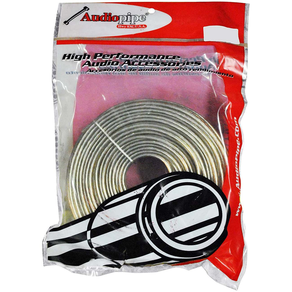 Audiopipe Speaker Wire 18-Gauge 100 Foot Poly Bagged – Clear Insulation