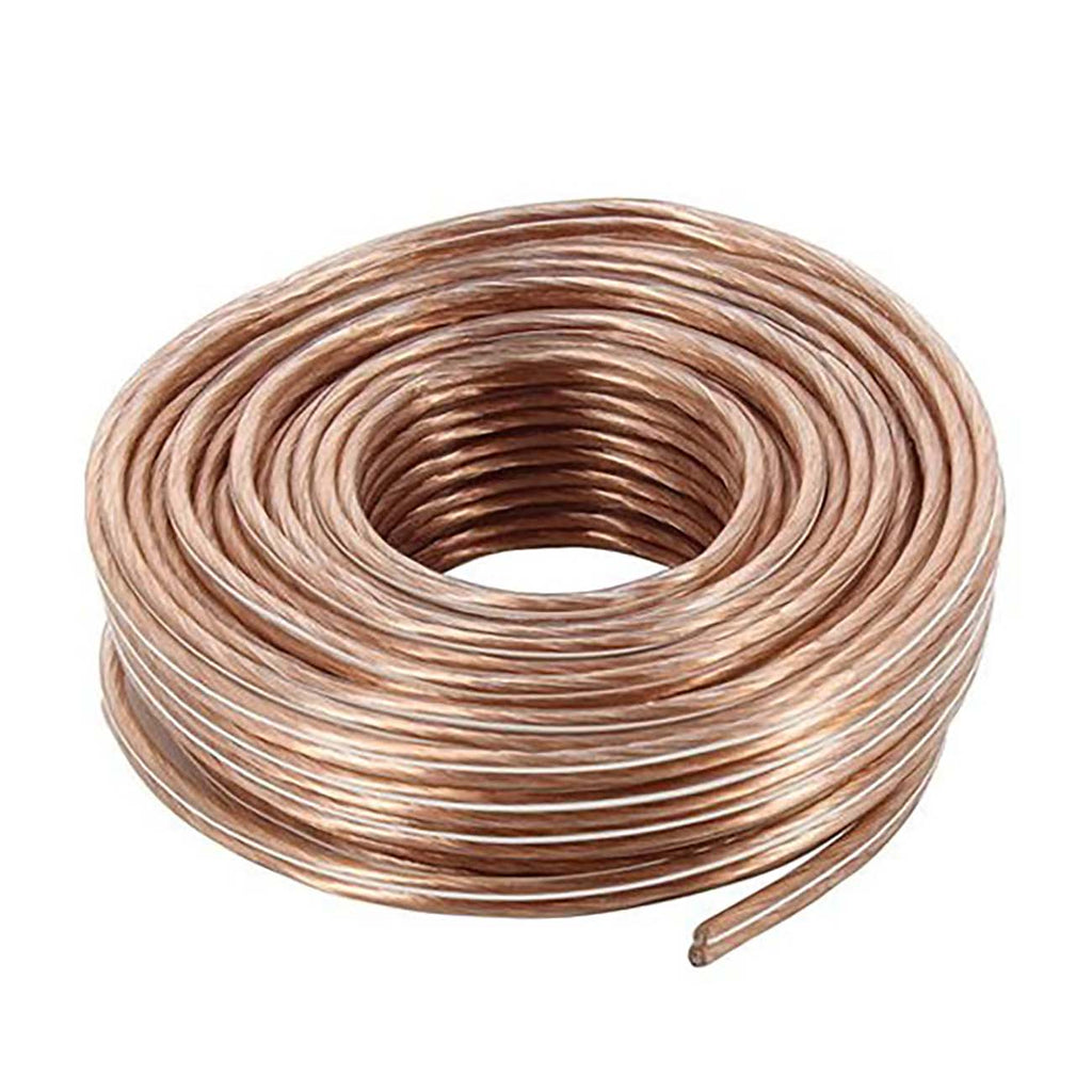 Audiopipe Speaker Wire 18-Gauge 100 Foot Poly Bagged – Clear Insulation