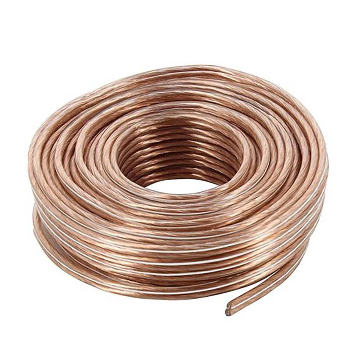 Audiopipe Speaker Wire 18-Gauge 100 Foot Poly Bagged – Clear Insulation
