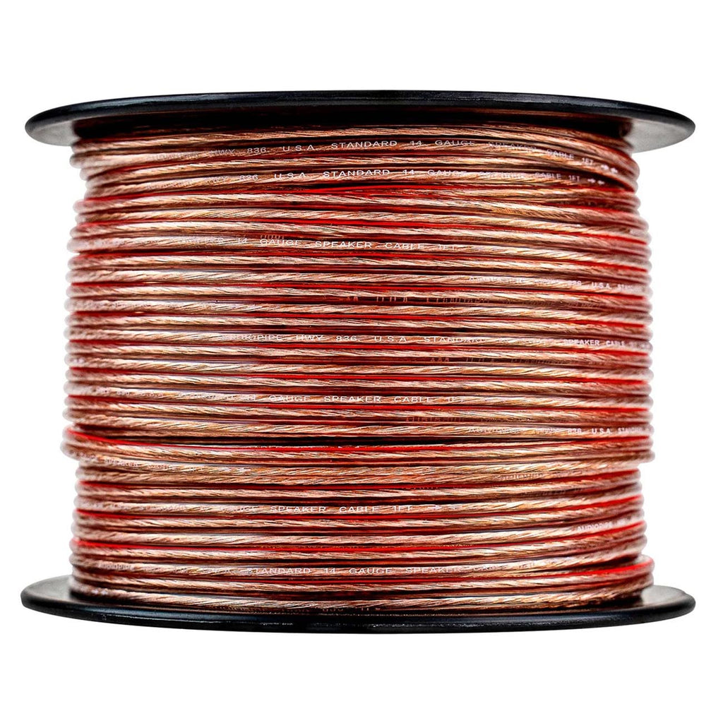Audiopipe CCA Speaker Wire 10 Gauge 300 Foot Roll – Clear PVC