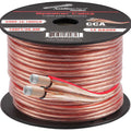 Audiopipe CCA Speaker Wire 12 Gauge 100 Foot Roll – Clear PVC
