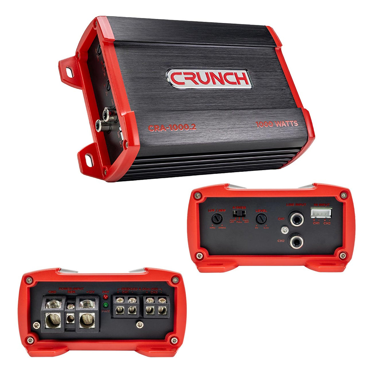 Crunch 2 Channel Amplifier, 1000 Watts