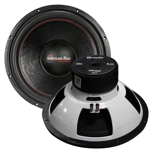 15″ Woofer, 500W RMS/1000W Max, Single 4 Ohm