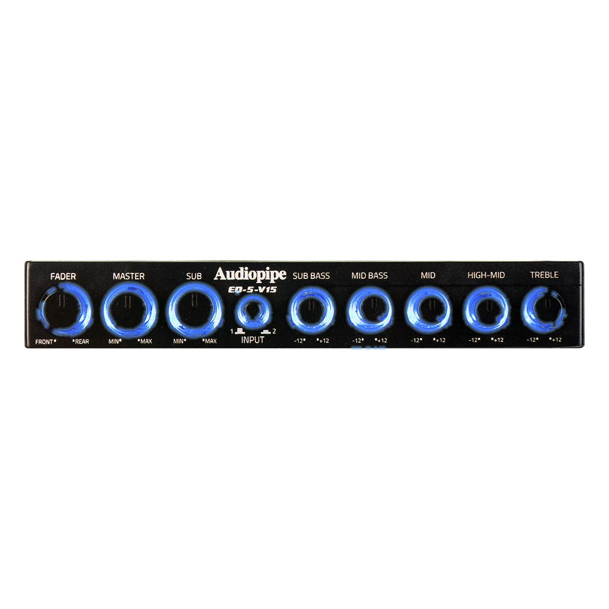 Audiopipe 5 Band Graphic Equalizer with Subwoofer Control & 15V Line Driver