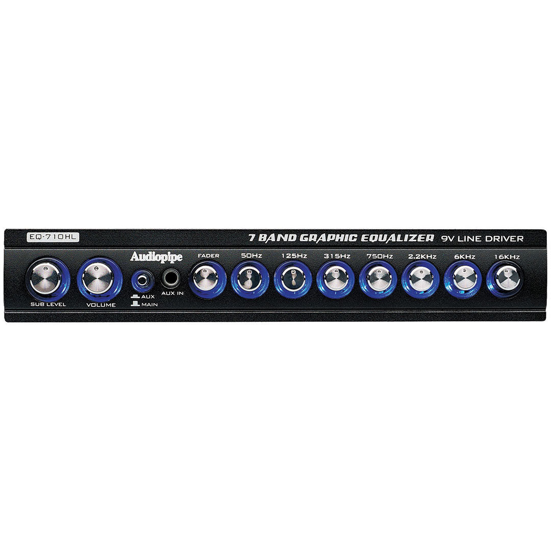 Audiopipe 7 Band Graphic Equalizer with HI/LO Converter