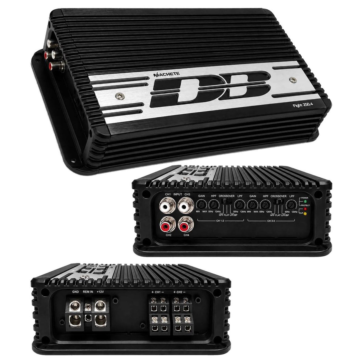 Deaf Bonce Machete Fight 4-Channel Amplifier, 1400W RMS