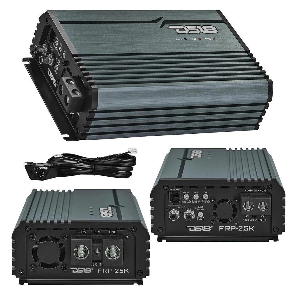 DS18 FRP Compact Monoblock Amplifier, 2500W RMS (Titanium)