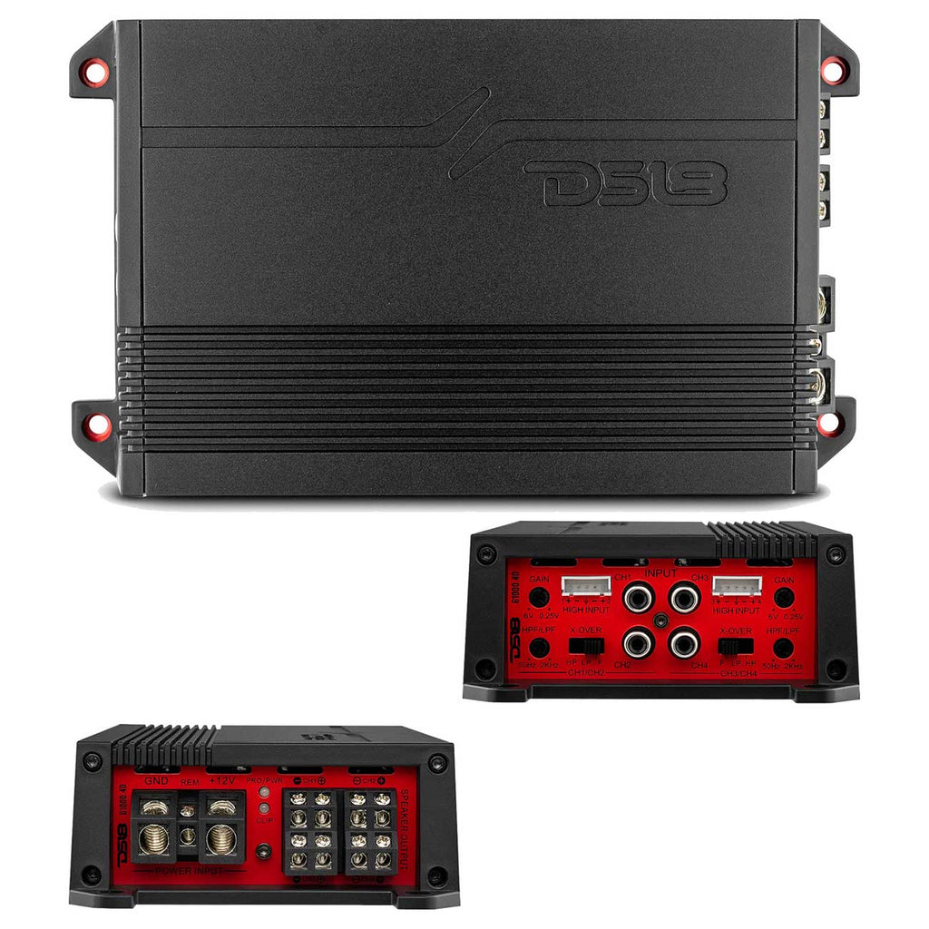 DS18 4 Channel Amplifier, 1000W MAX