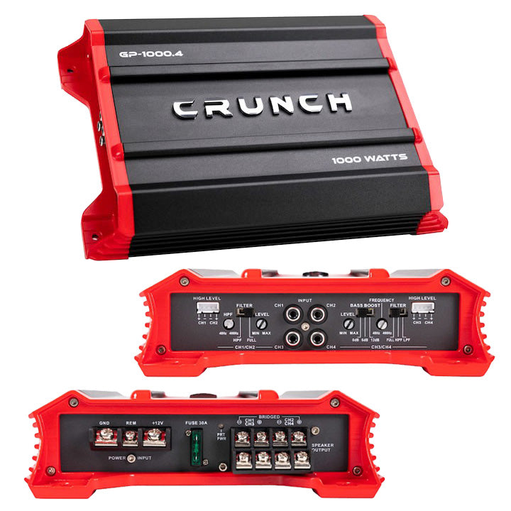 Crunch 4 Channel Amplifier, 1000 Watts