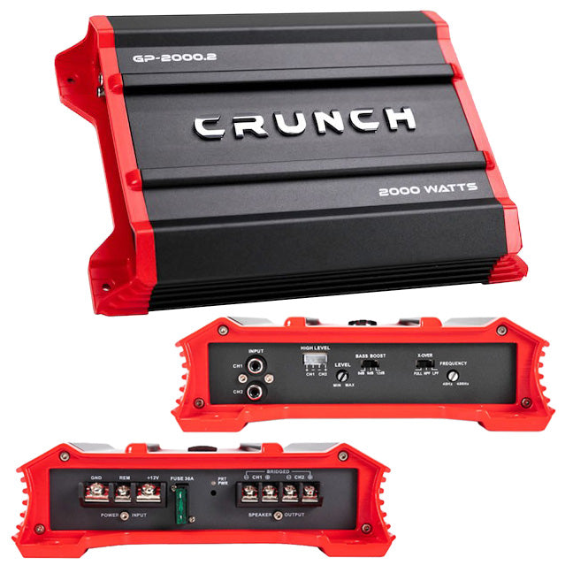 Crunch Ground 2 Channel Amplifier, 2000 Watts