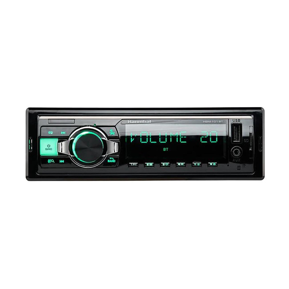 Deaf Bonce Single DIN Mechless MP3/FM Receiver with Bluetooth, USB/SD Inputs