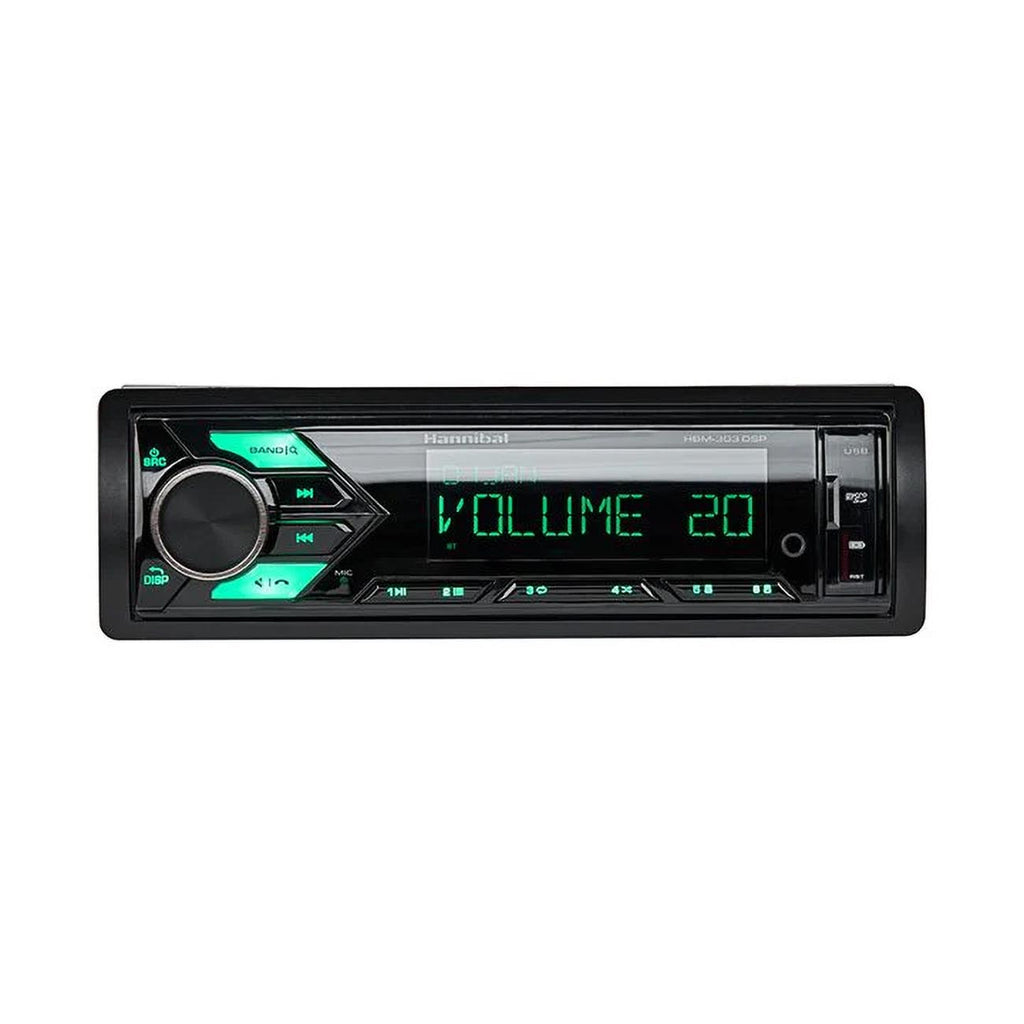Deaf Bonce Single DIN Mechless MP3/FM Receiver with DSP, Bluetooth, USB/SD Inputs
