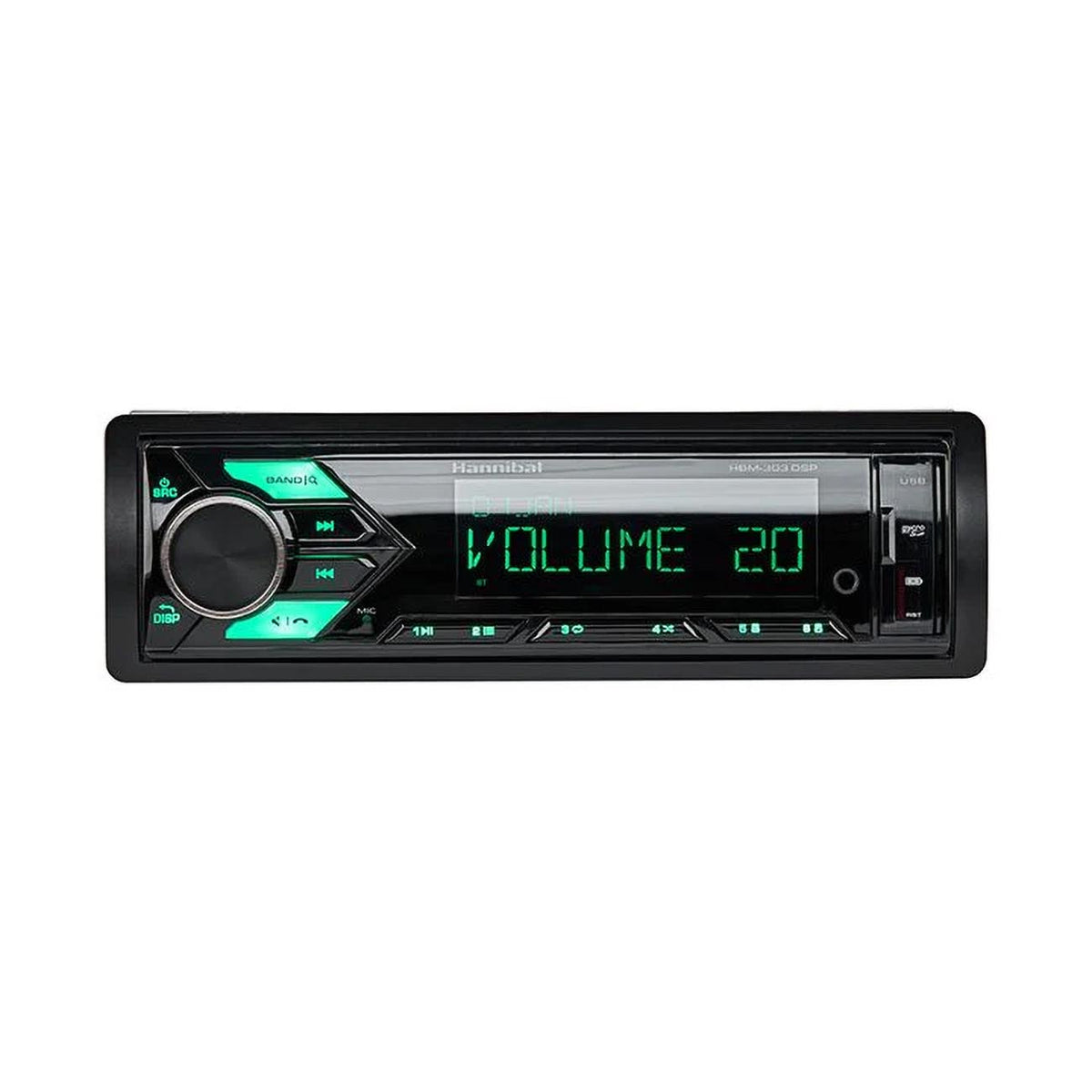 Deaf Bonce Single DIN Mechless MP3/FM Receiver with DSP, Bluetooth, USB/SD Inputs